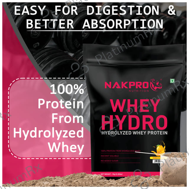 Nakpro Nutrition Whey Hydrolyzed Mango Flavour Protein Powder 1kg