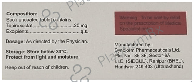 Topiroxo 20mg Tablet 10s