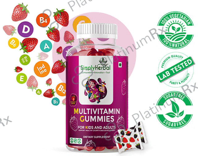 Simply Herbal Multivitamin Gummies Strawberry