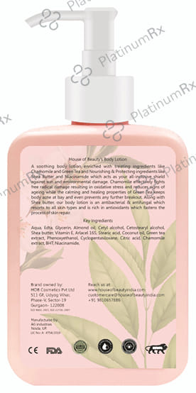 House of Beauty with Sun Protection SPF 25++ Body Lotion 400ml