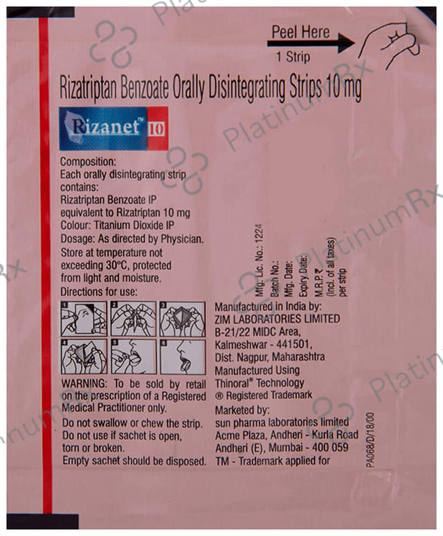 Rizanet 10mg Oral Disintegrating Strip 1s