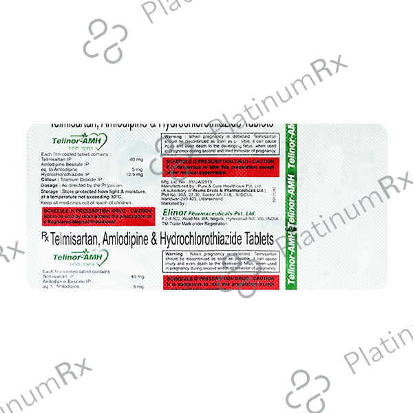 Telinor AMH 5/12.5mg Tablet 10s
