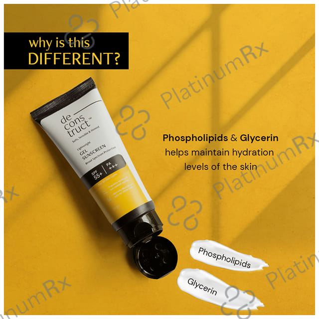 Deconstruct Lightweight Sunscreen SPF 55+ PA++++ Gel 50gm