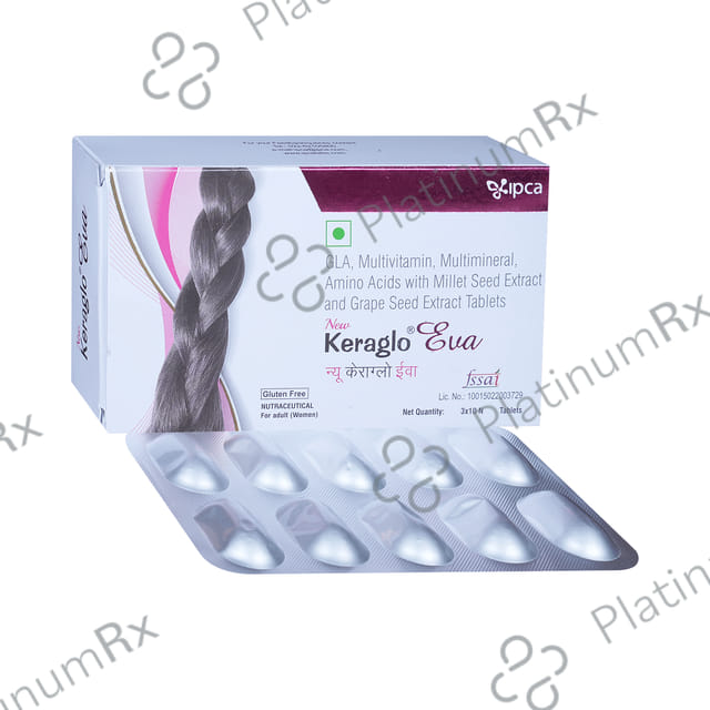 Keraglo Eva Tablet for Adult Women - Hair Fall Treatment