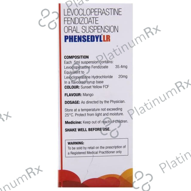 Phensedyl LR 20mg Oral Suspension 100ml