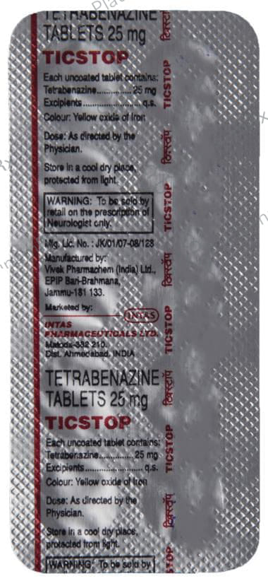 Ticstop 25mg Tablet 10s