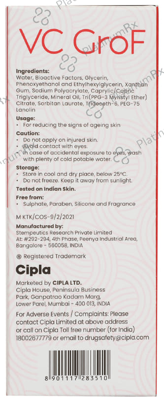 Cipla VC GroF Cellglow Liquid 30gm
