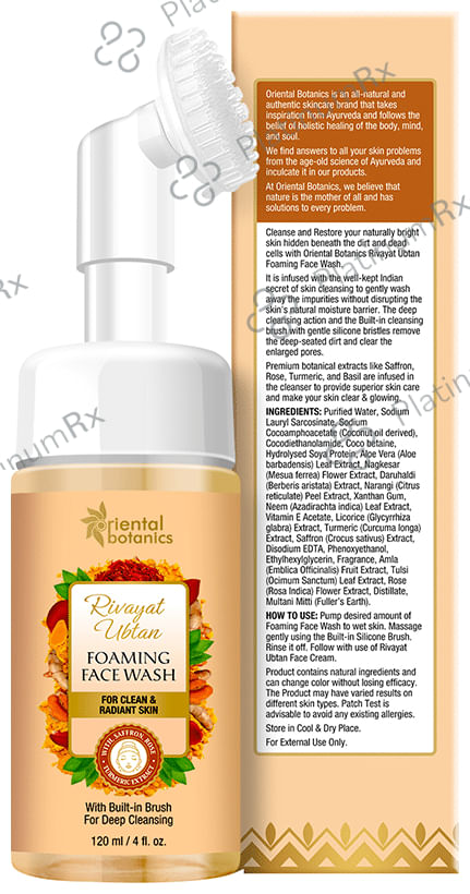 Oriental Botanics Rivayat Ubtan Face Wash Foaming with Brush