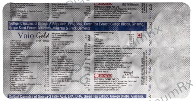 Vaio Gold Soft Gelatin Capsule