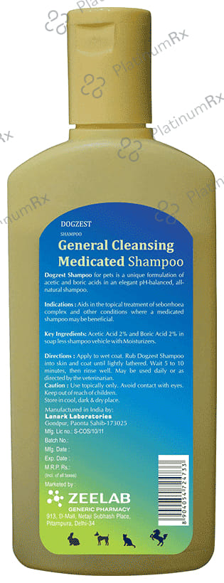 Zee Laboratories Dogzest Shampoo