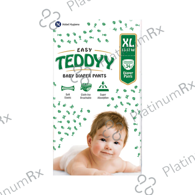 Teddyy Easy Baby Diaper Pants with Soft Elastic - Size XL 34 diapers