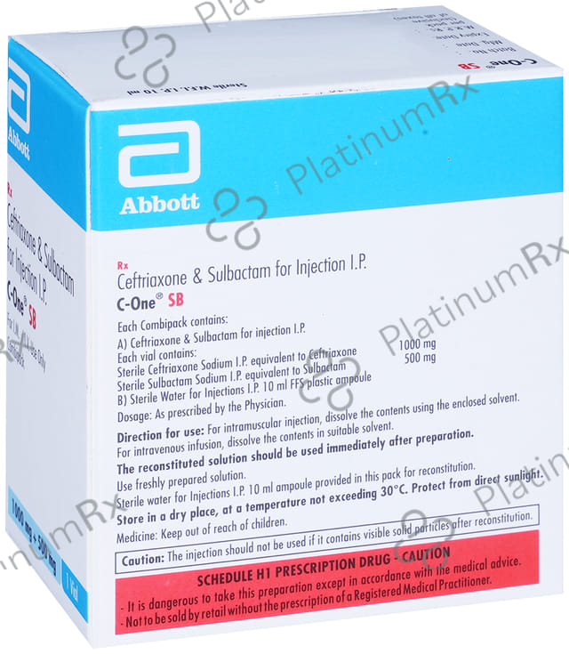 C One SB 1000/500mg Injection (WFI) 1s