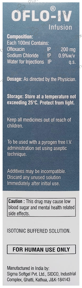 Oflo Iv 200mg Infusion 100ml