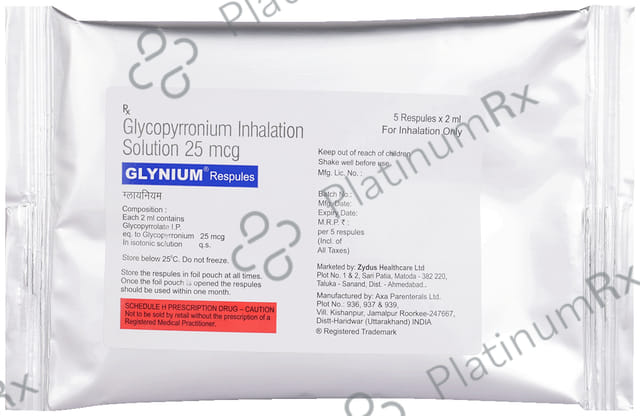 Glynium 25mcg Respules 5X2ml