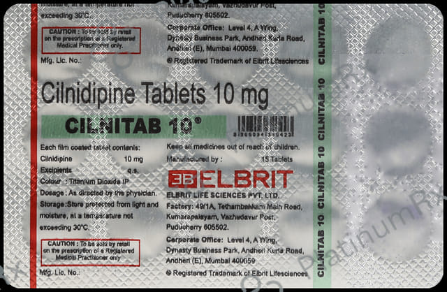 Cilnitab 10mg Tablet 15s