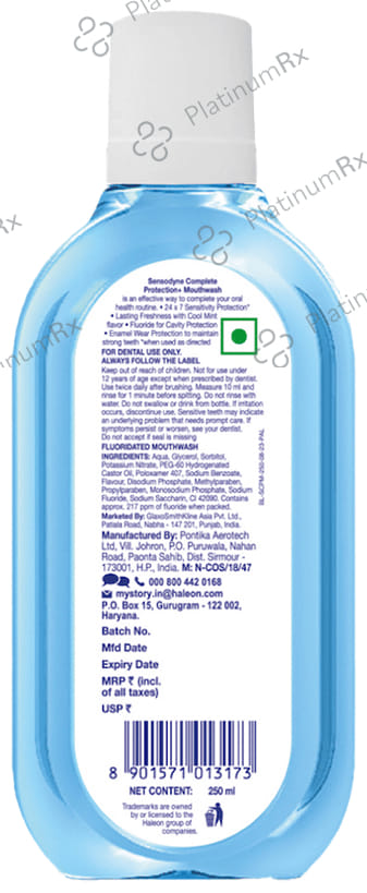 Sensodyne Complete Protection+ Mouth Wash 250ml