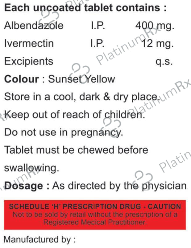 Alewor I 12/400mg Tablet 4s