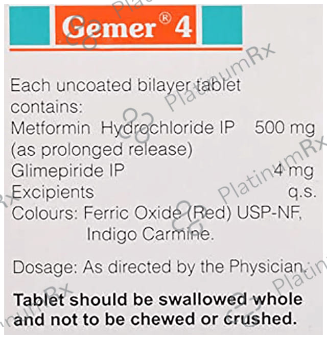 Gemer 4/500mg Tablet 10s
