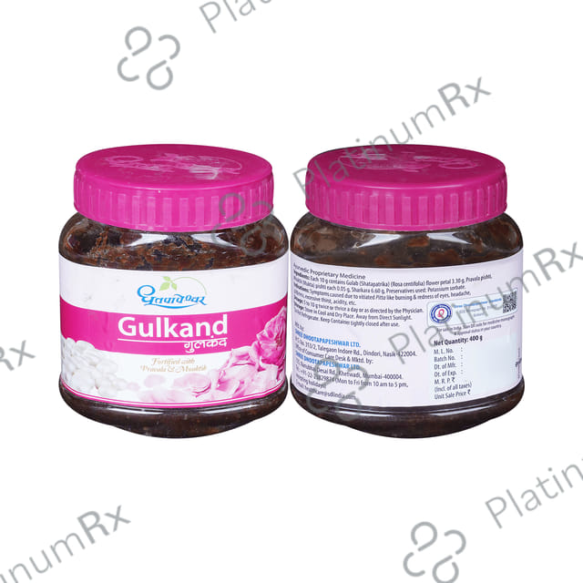 Dhootapapeshwar Gulkand with Pravala & Mouktik 400 gm