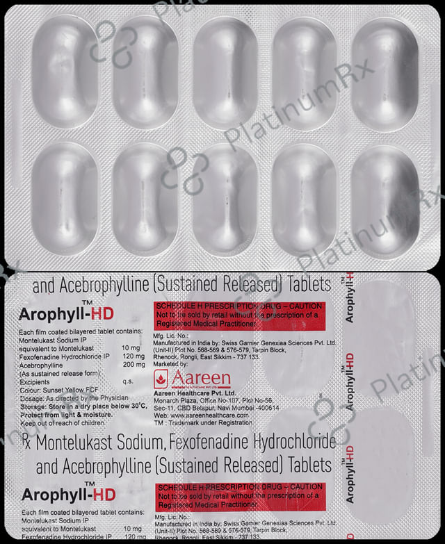 Arophyll HD 10/120/200mg Tablet 10s