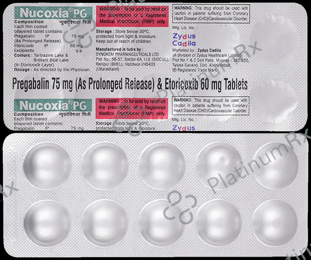 Nucoxia PG 75mg/60mg Tablet