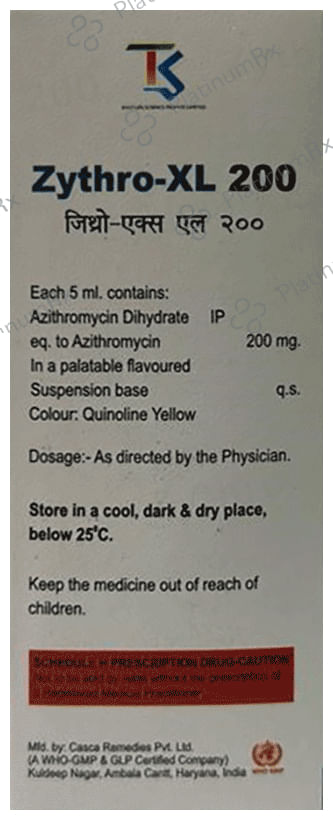 Zythro-XL 200 Oral Suspension Orange