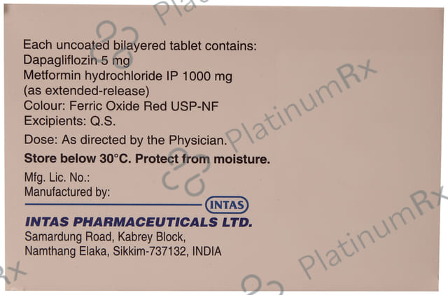 Daparyl M 5/1000mg Tablet 10s