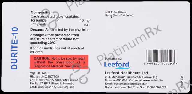 Durite 10mg Tablet