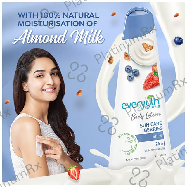 Everyuth Naturals Body Lotion Sun Care Berries SPF 15 100 ml