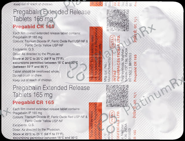 Pregabid CR 165 Tablet