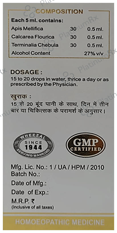 Wheezal WG1 Anti Re-Growth Gold Drop