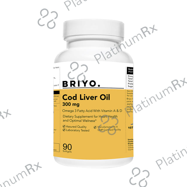 Briyo Cod Liver Oil 300mg Omega 3 Fatty Acids Capsule 90s