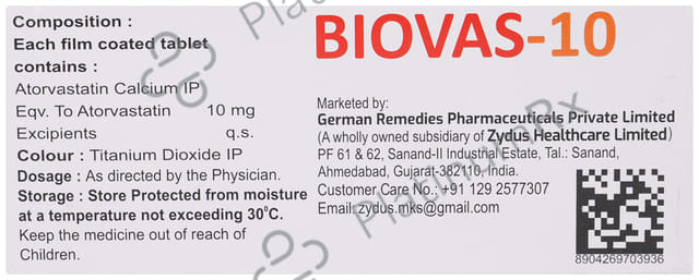 Biovas 10mg Tablet 10s