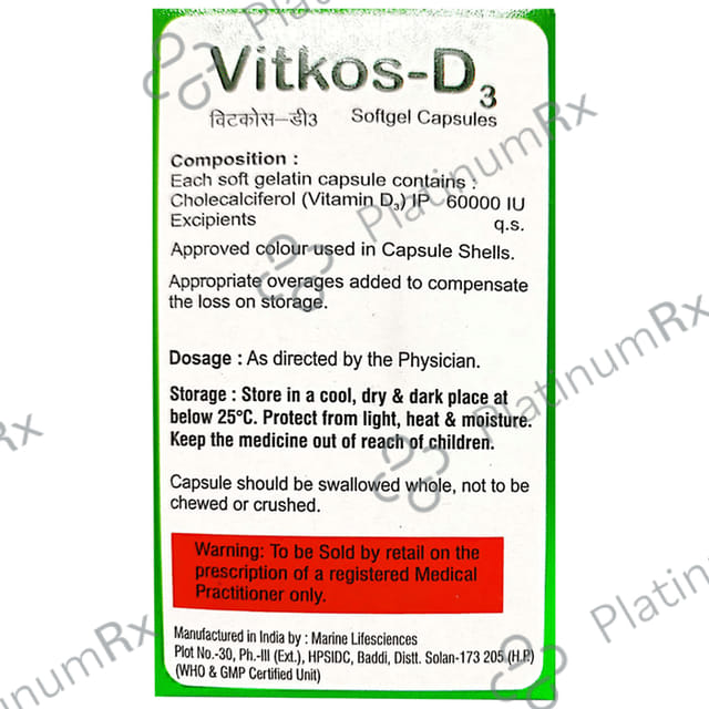 Vitkos-D3 Softgel Capsule