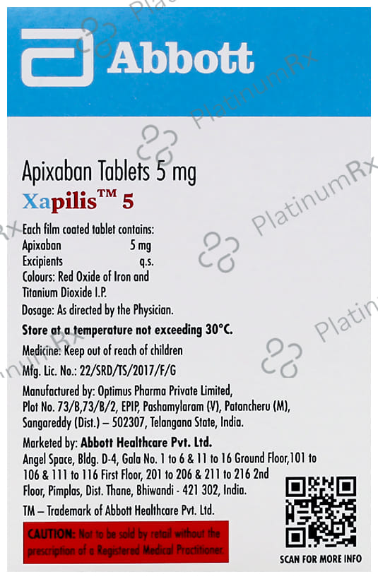 Xapilis 5mg Tablet 14s