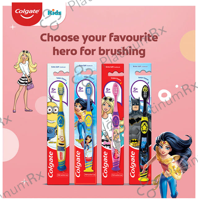 Colgate Kids Extra Soft Barbie Toothbrush 3 Toothbrushes