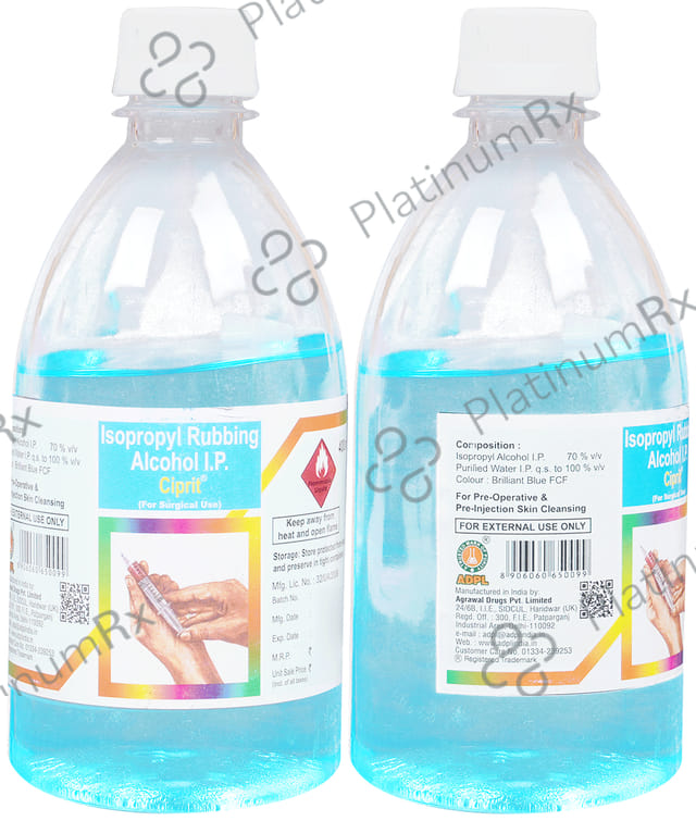 Ciprit Isopropyl Rubbing Alcohol Liquid 400ml