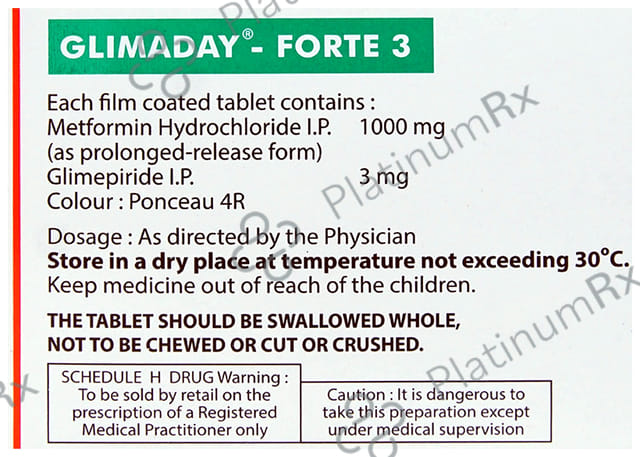 Glimaday Forte 3/1000mg Tablet PR 10s
