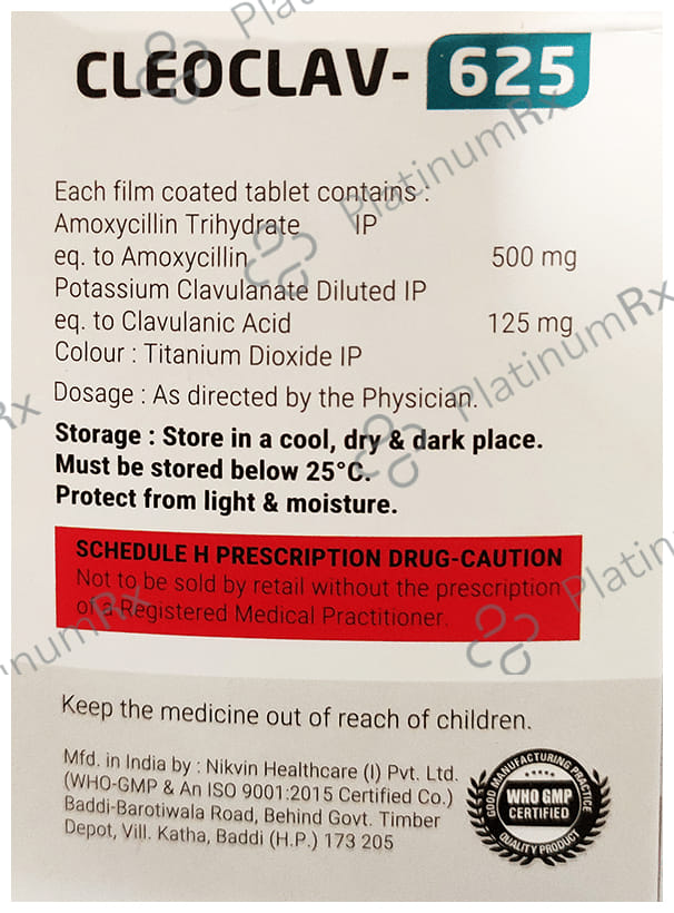 Cleoclav 500mg/125mg Tablet