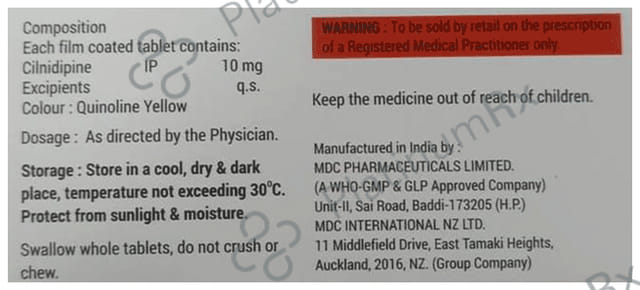 Cilnibid 10 Tablet