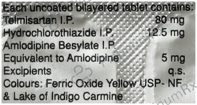 Telsar AMH 80/5/12.5mg Tablet 10s