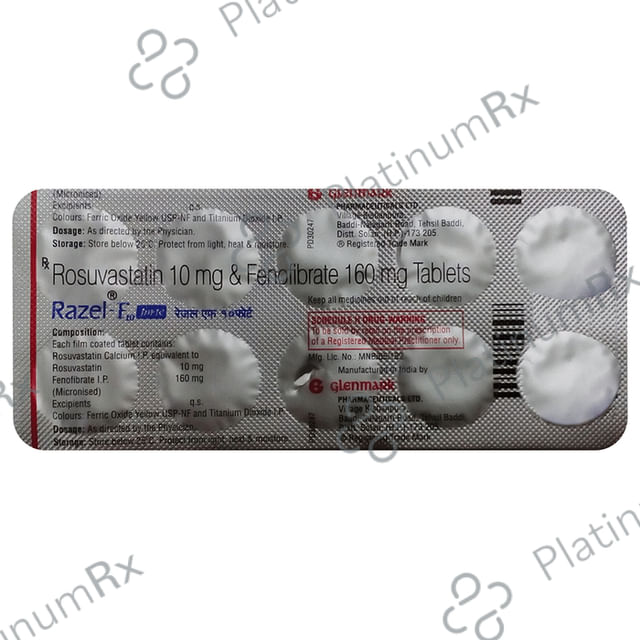 Razel F10 Forte 160/10mg Tablet 10s
