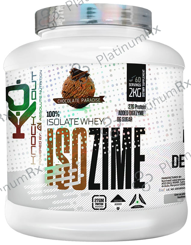 Knockout 100% Isolate Whey Isozime Powder Chocolate Paradise with Free T-Shirt