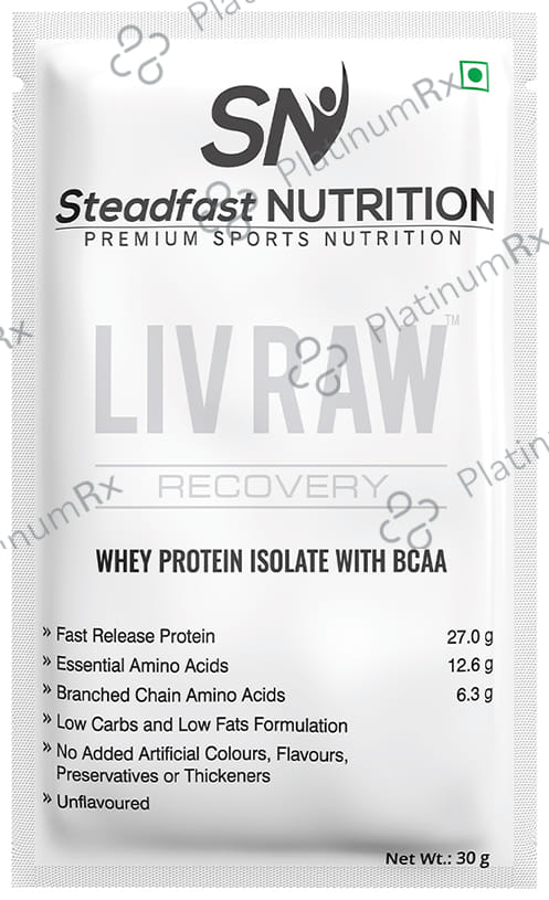Steadfast Nutrition Liv Raw Recovery Sachet (30gm Each) Unflavored 15 Sachets