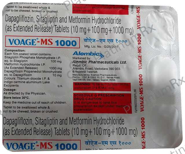 Voage MS 1000/10/100mg Tablet ER 15s