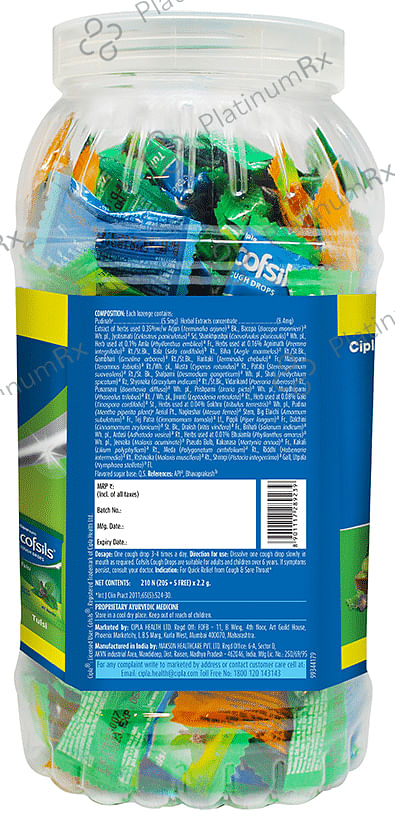 Cofsils Cough Drop Assorted 210s