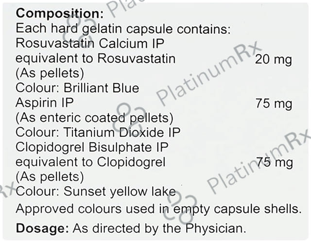Cardiorostin Gold 75/20/75mg Capsule 10s