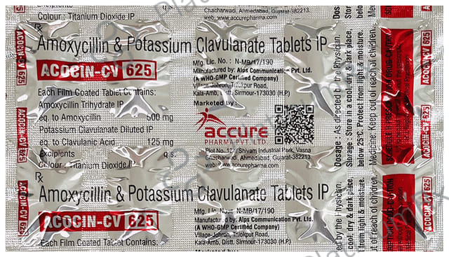 Acocin CV 500/125mg Tablet 10s