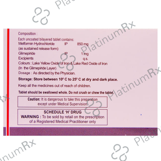 Metafort G 851 1/850mg Tablet 10s