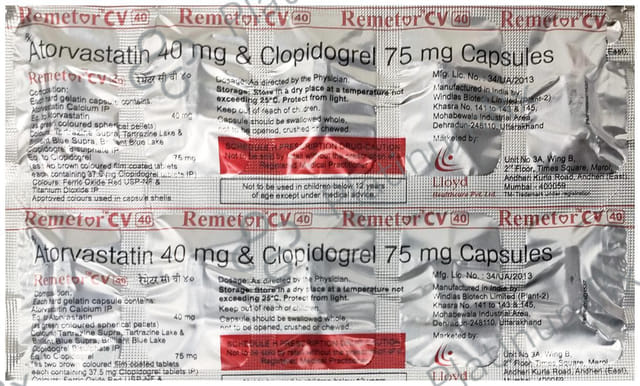 Remetor CV 40/75mg Capsule 10s
